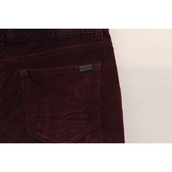 L L Bean Pants Favorite Fit Womens size 12 Maroon Corduroy Straight Leg - Picture 7 of 9